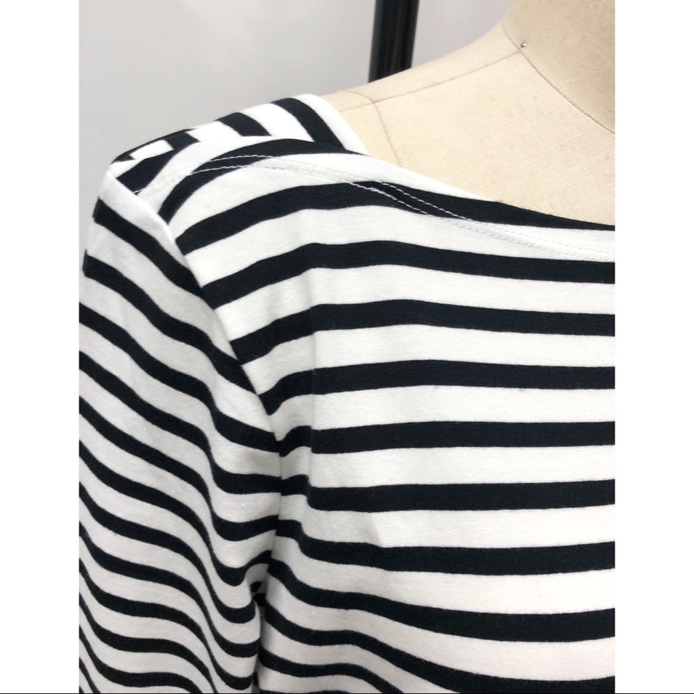 The Vermont Country Store Black/White Stripe Knit - Picture 7 of 12